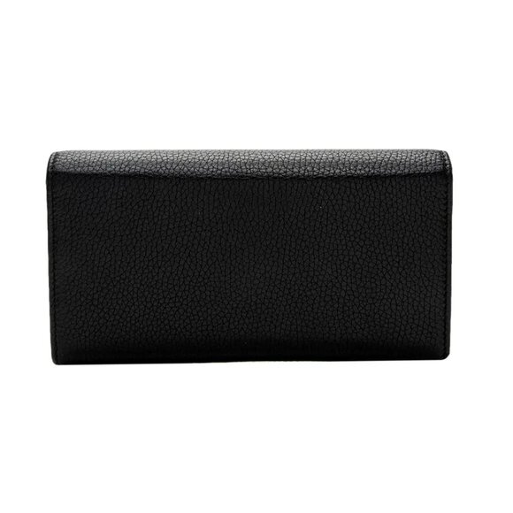 Gucci Soho Black Pebbled Leather Long Wallet Flap GG Large Authentic Italy NEW - Picture 2 of 16